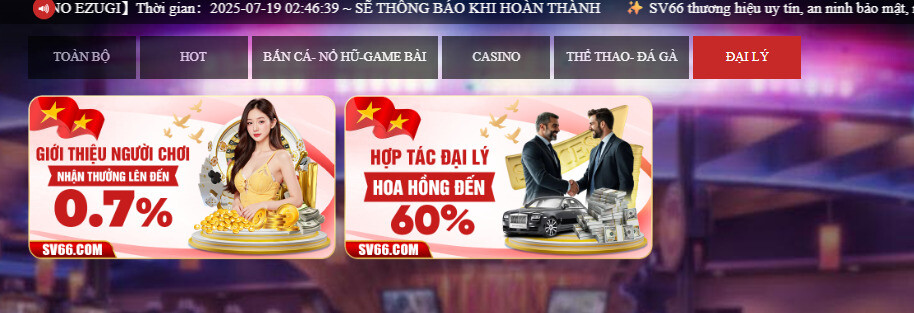 Khuyến mãi SV66 khủng - Người chơi nhận ngàn ưu đãi 9 Khuyến mãi SV66 cho VIP