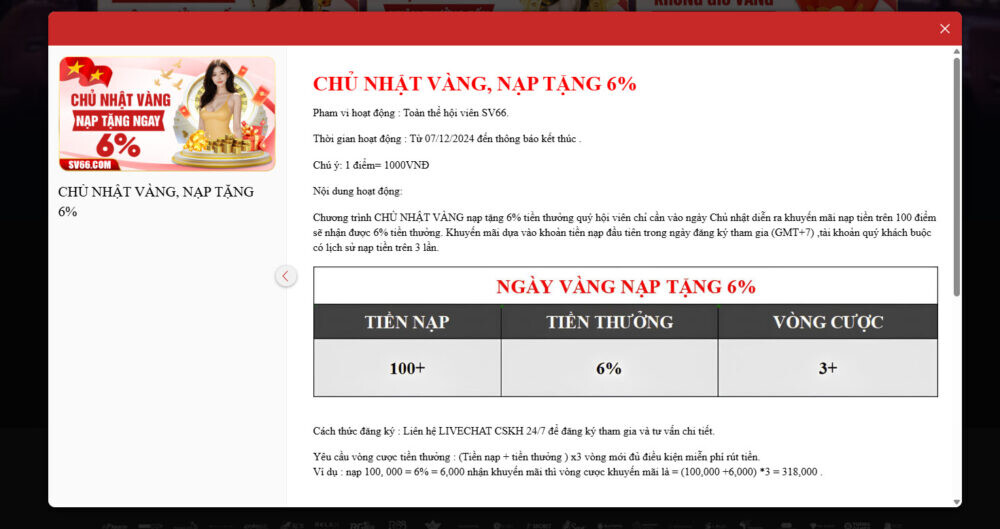 Khuyến mãi SV66 khủng - Người chơi nhận ngàn ưu đãi 7 Những khuyến mãi SV66 cho thành viên mới